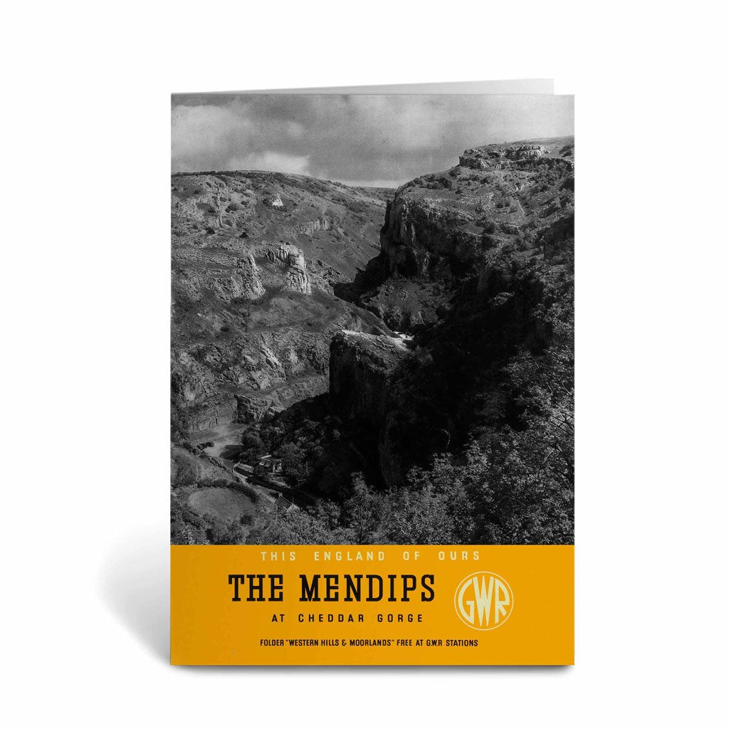 The Mendips at Cheddar Gorge GWR Greeting Card
