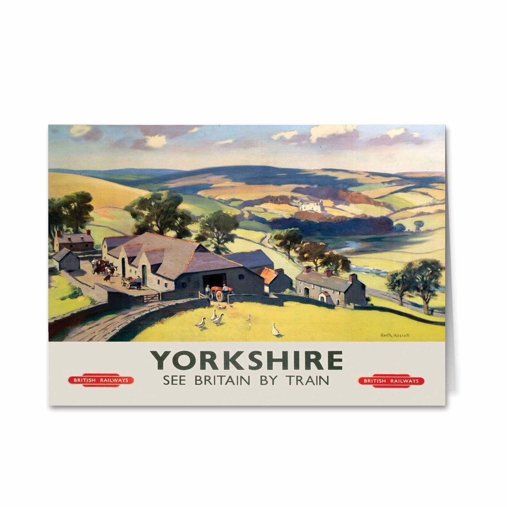 Yorkshire See Britain by Train Greeting Card