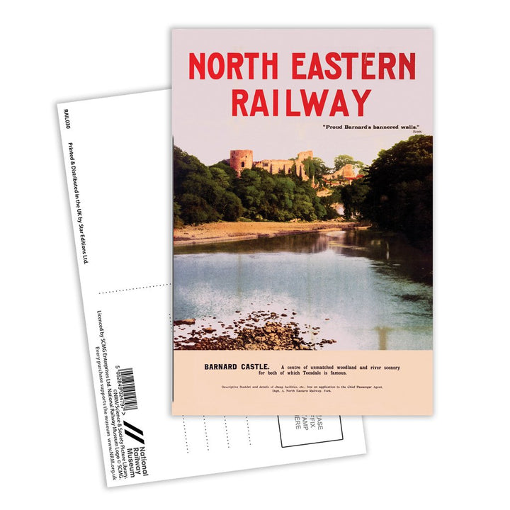 Barnard Castle LNER Teesdale Postcard Pack of 8
