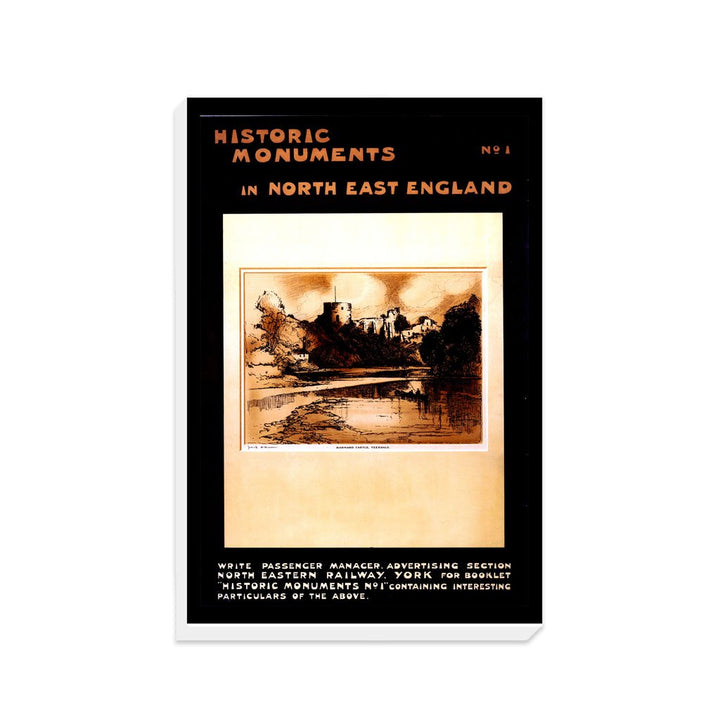 Historic Monuments in North East No 1 Barnard Castle - Canvas