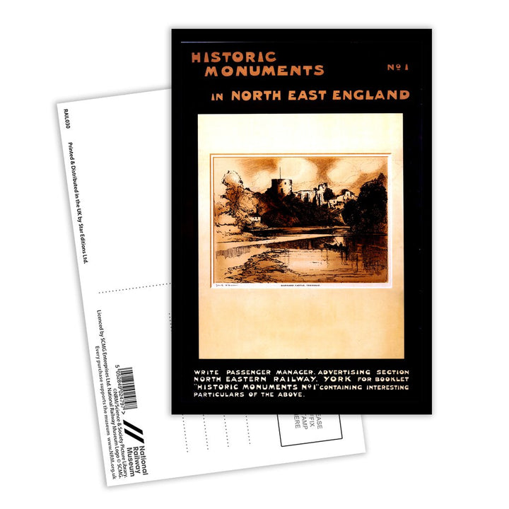 Historic Monuments in North East No 1 Barnard Castle Postcard Pack of 8