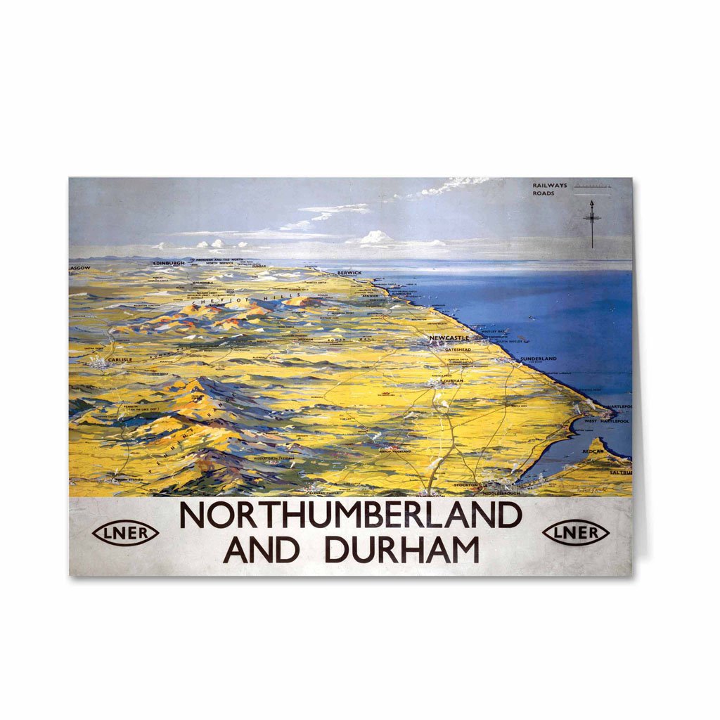 Northumberland and Durham LNER Greeting Card