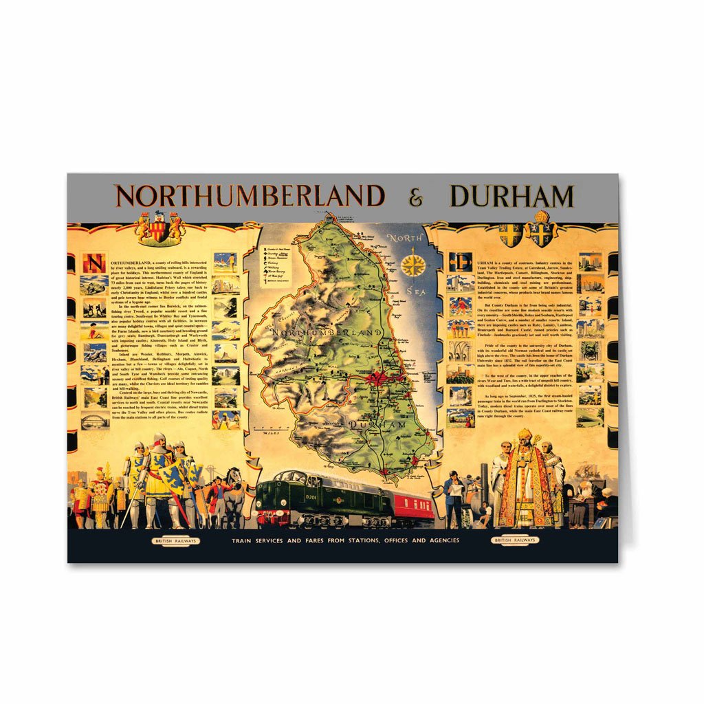 Northumberland and Durham LNER Greeting Card