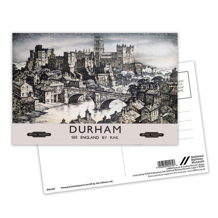Durham See England by Rail Postcard Pack of 8
