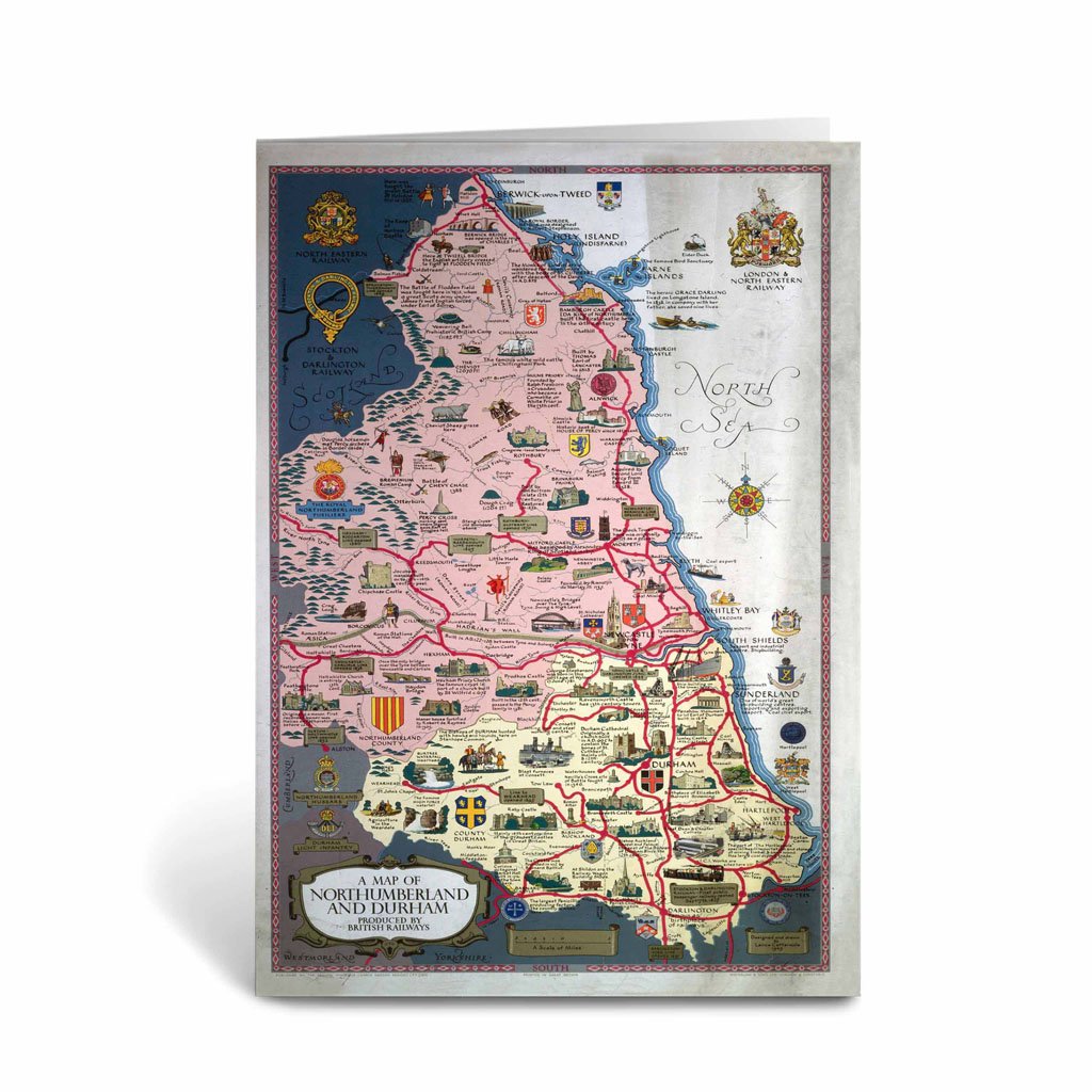 Northumberland and Durham LNER Greeting Card