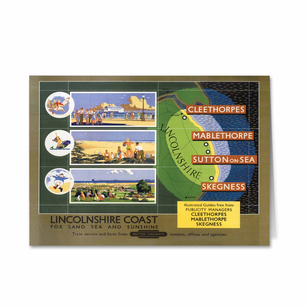 Lincolnshire Coast - Cleethorpes, Mablethorpe, Skegness Greeting Card