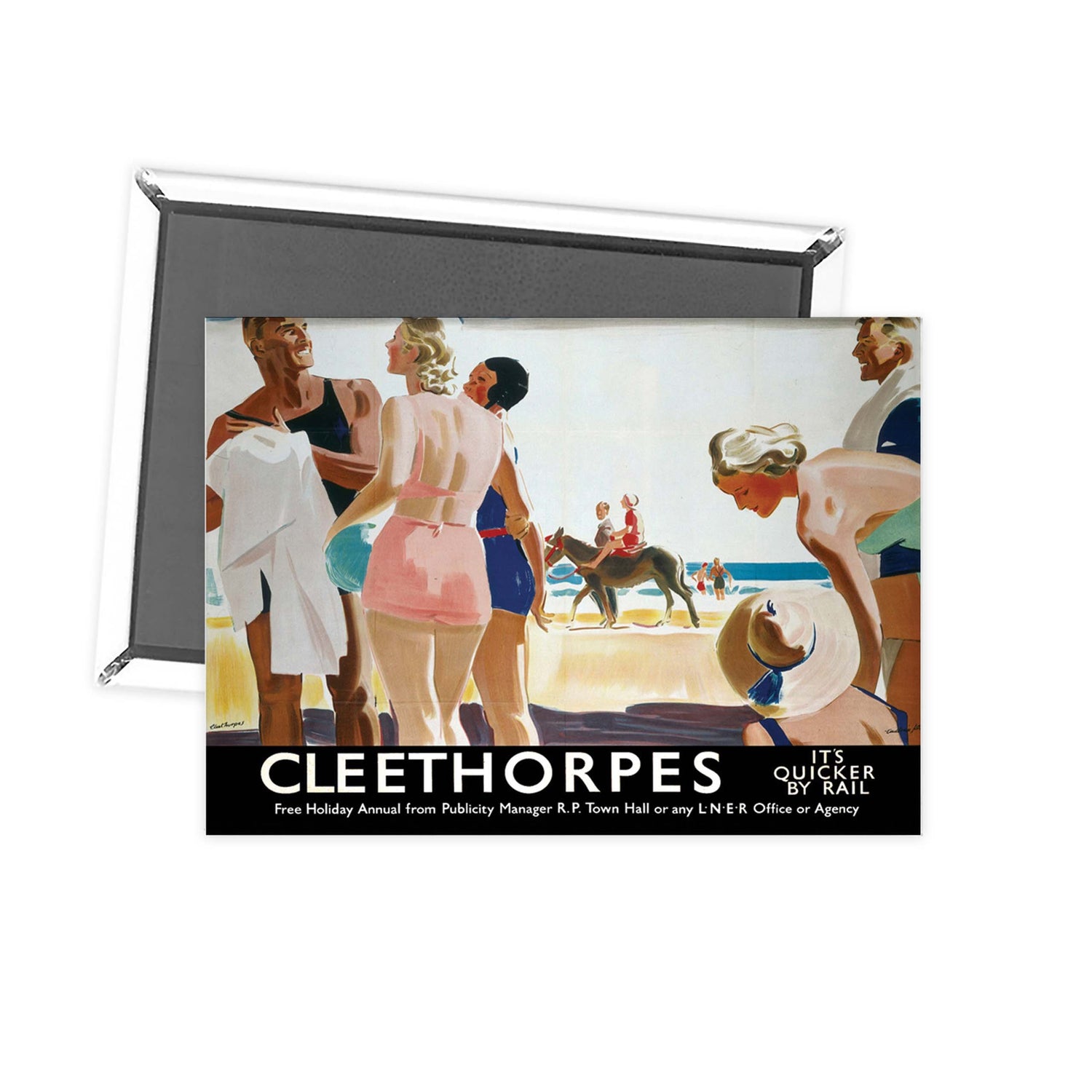 Cleethorpes It's Quicker By Rail Fridge Magnet