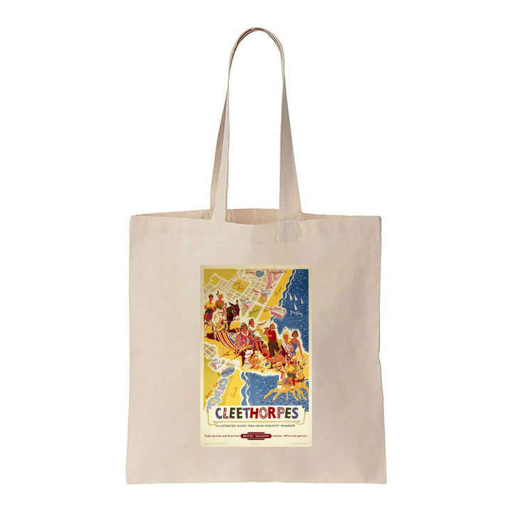 Cleethorpes Illustrated - It's Quicker By Rail - Canvas Tote Bag