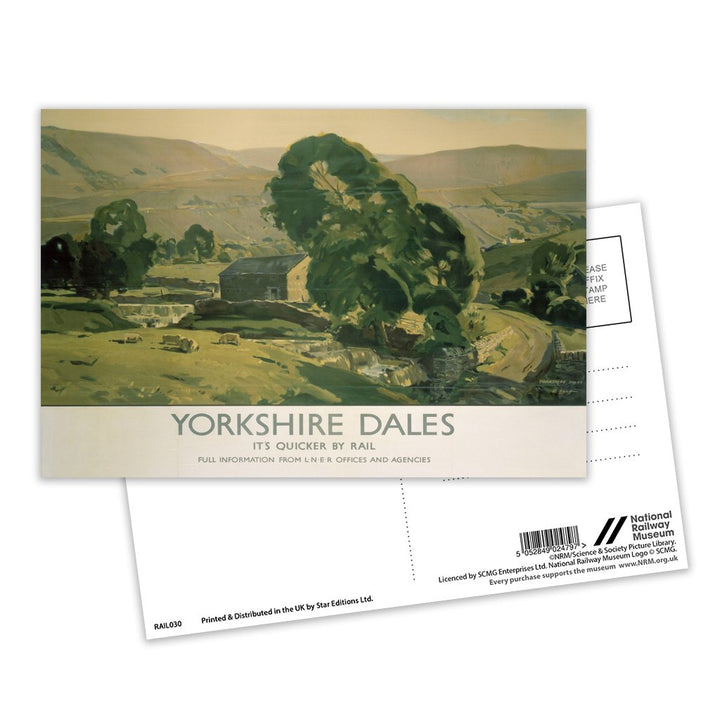 Yorkshire Dales - Quicker By Rail Postcard Pack of 8