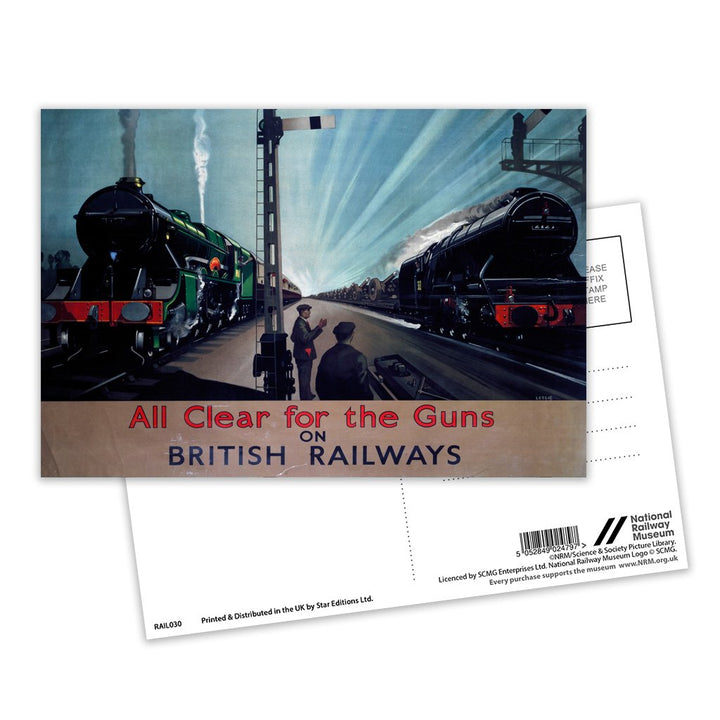All Clear for the Guns on British Railways Postcard Pack of 8