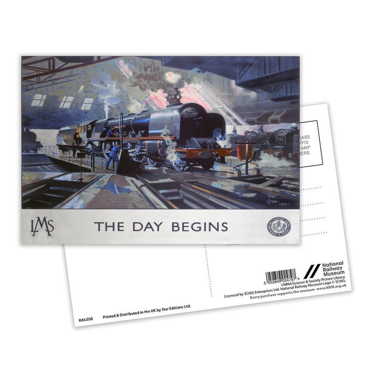 The Day Begins LMS Engine Postcard Pack of 8