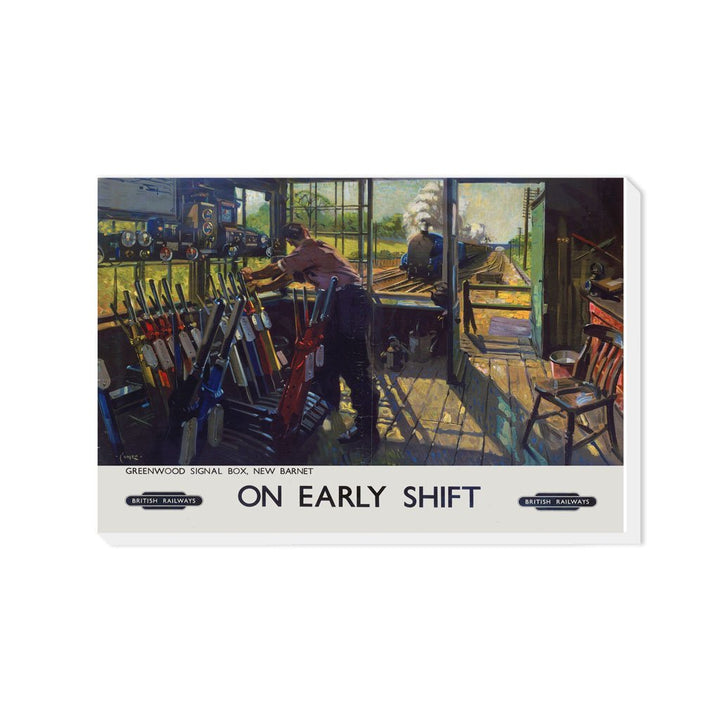 On Early Shift - Greenwood Signal Box, New Barnet - Canvas