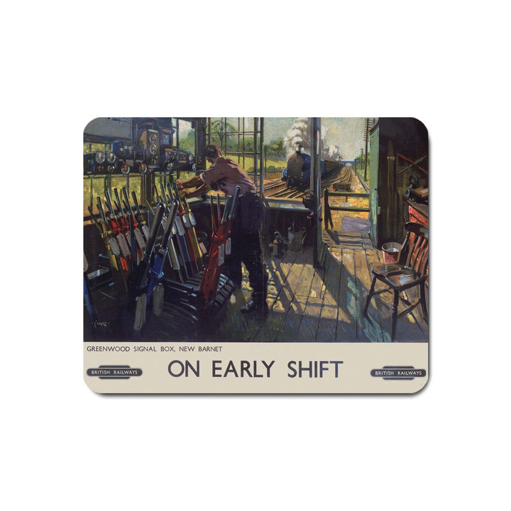 On Early Shift - Greenwood Signal Box, New Barnet - Mouse Mat