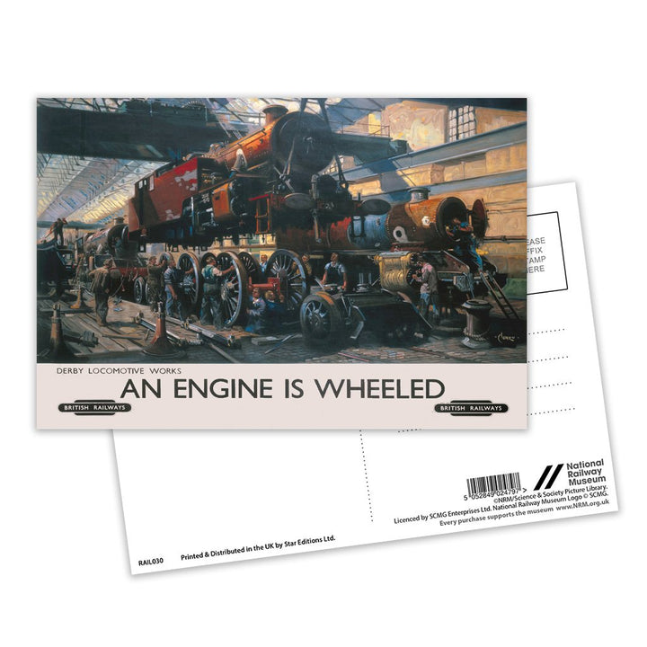Derby Locomotive Works - An Engine is Wheeled Postcard Pack of 8