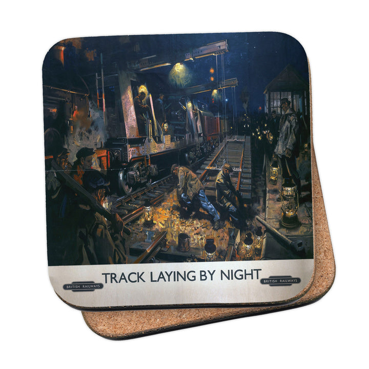 Track Laying By Night - British Railways Coaster