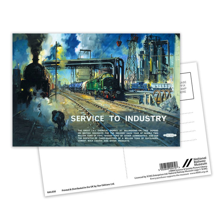 Service to Industry - Billingham-on-Tees Postcard Pack of 8