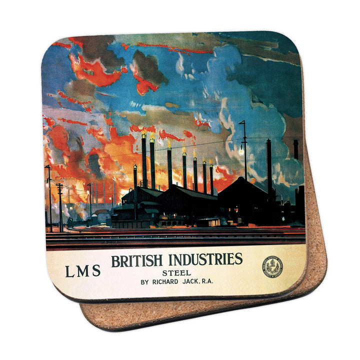 British Industries Steel LMS Coaster