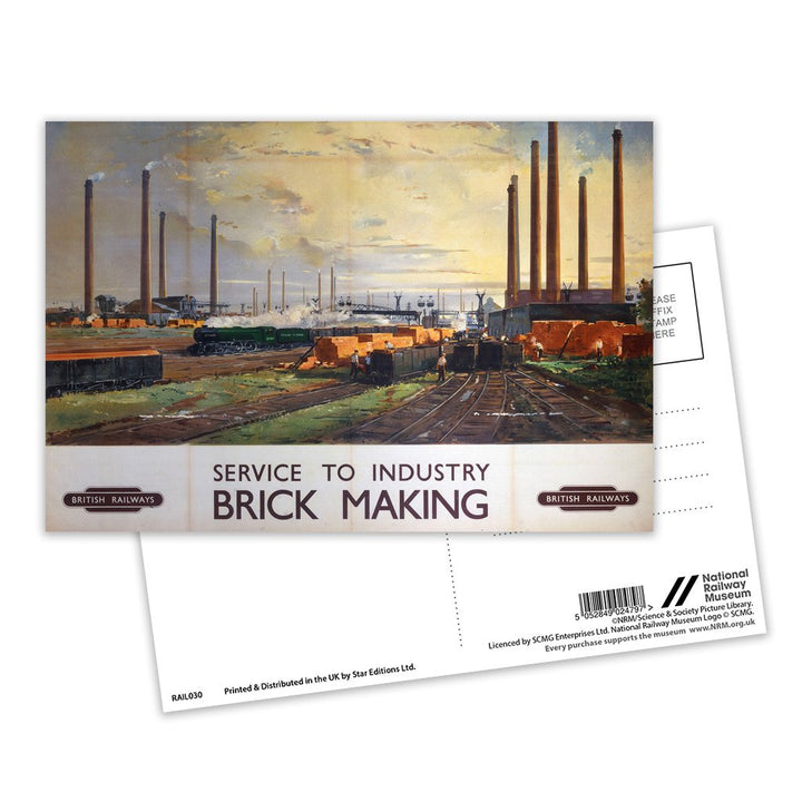 Service to Industry - Brick Making Postcard Pack of 8