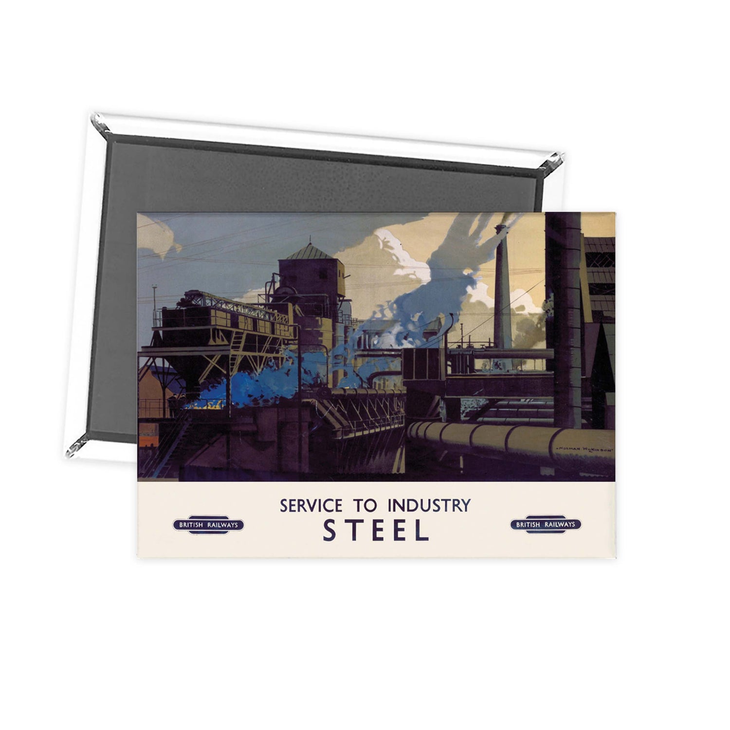 Service to Industry STEEL Fridge Magnet