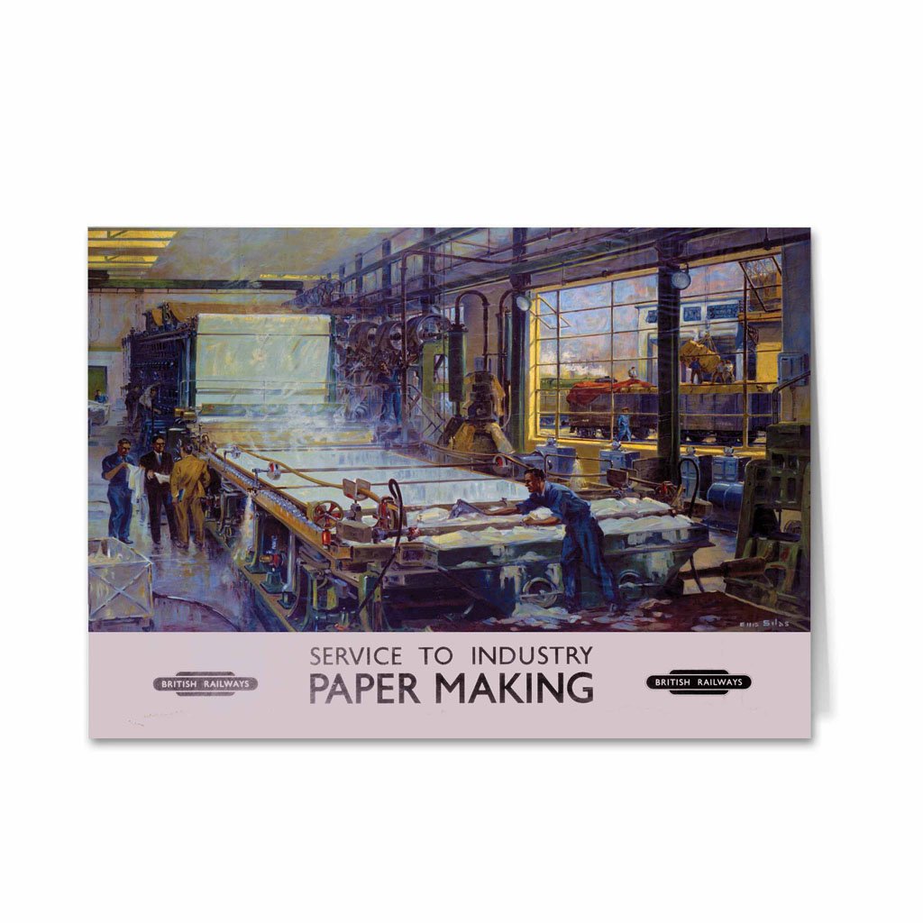 Service to Industry - Paper Making Greeting Card