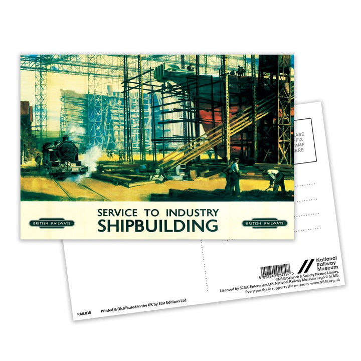 Service to Industry - Shipbuilding Postcard Pack of 8