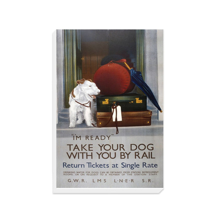 Take your Dog with you by Rail - Canvas