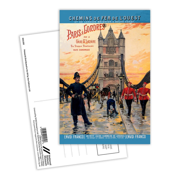 Paris a Londres Postcard Pack of 8