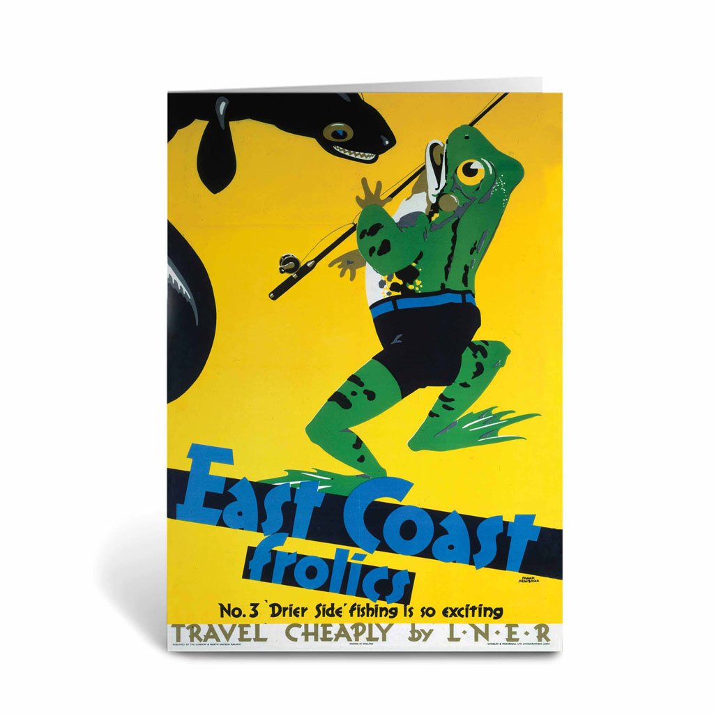 East Coast Frolics No 3 - Fishing Greeting Card