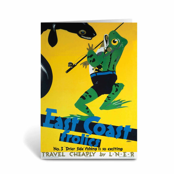 East Coast Frolics No 3 - Fishing Greeting Card