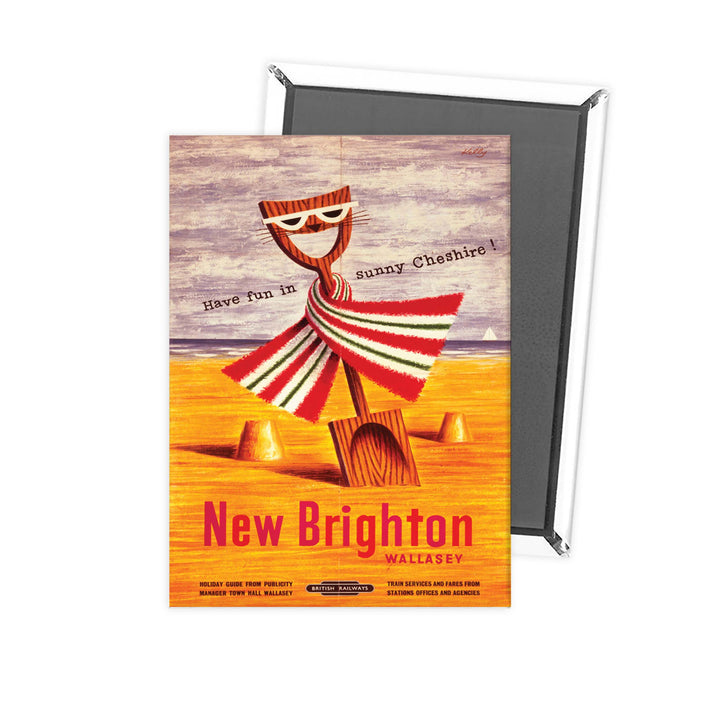 New Brighton Wallasey - Sunny Cheshire Fridge Magnet