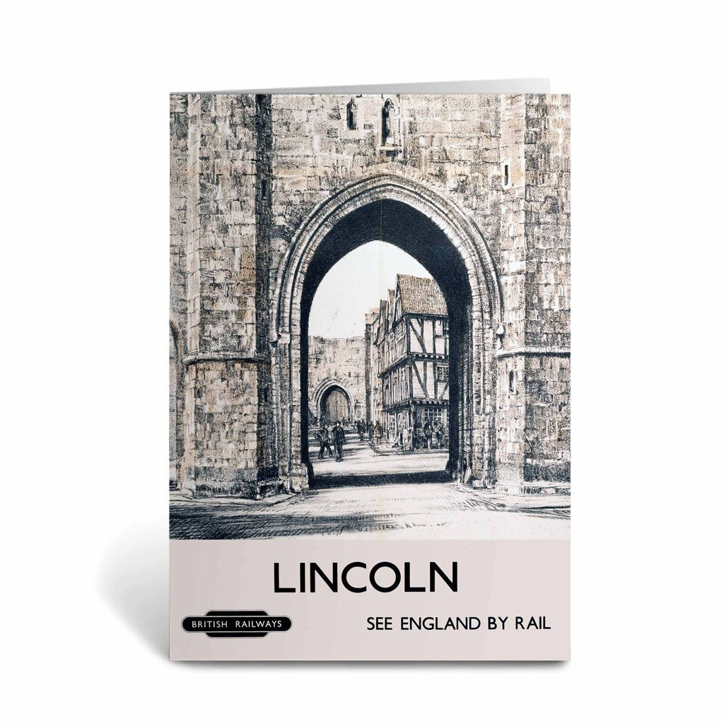 Lincoln See England by Rail Greeting Card
