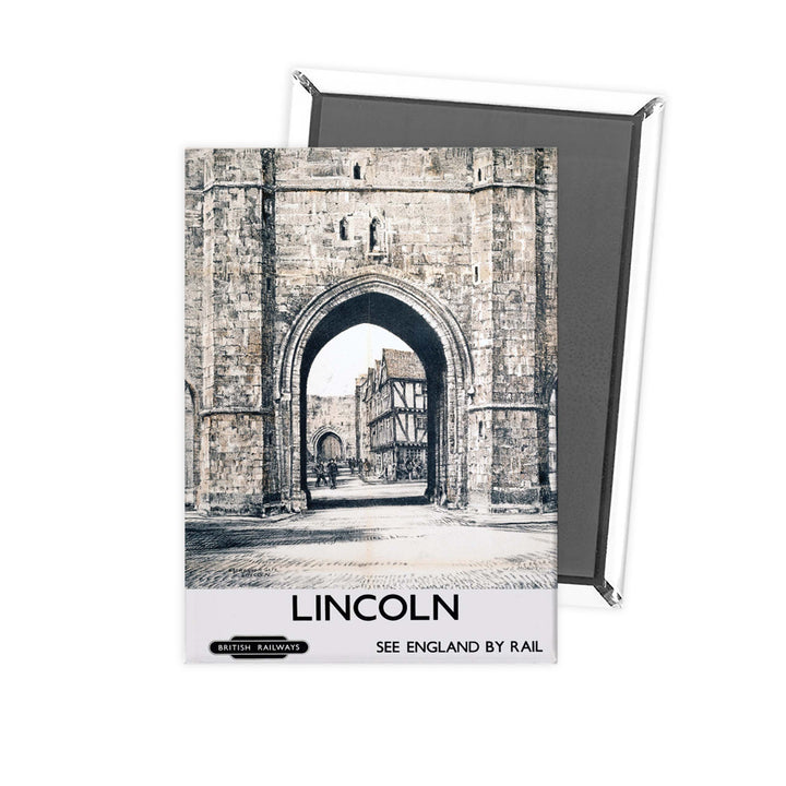 Lincoln See England by Rail Fridge Magnet