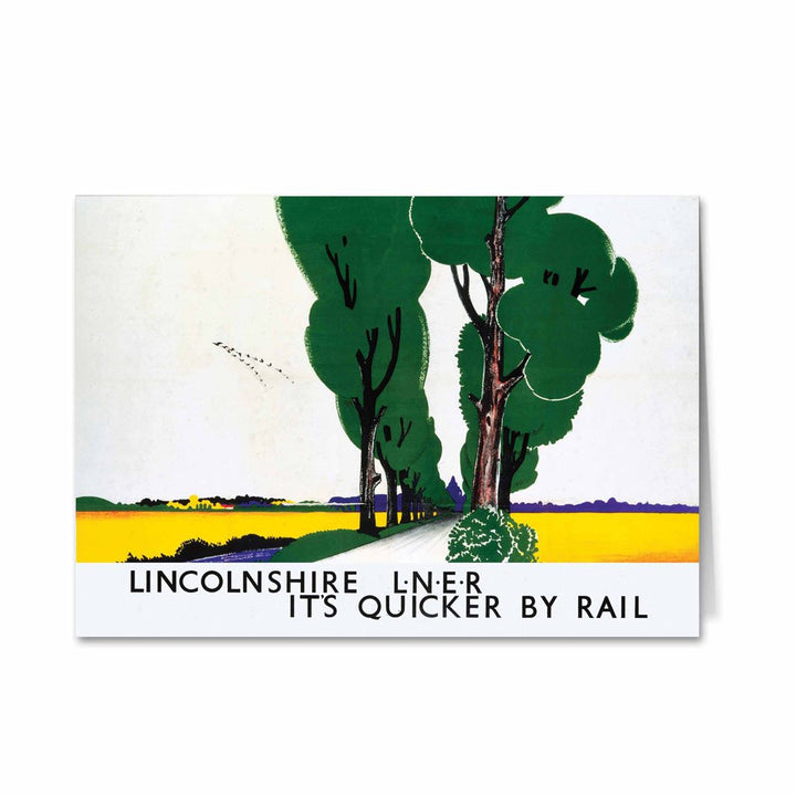 Lincolnshire, It's Quicker By Rail Greeting Card