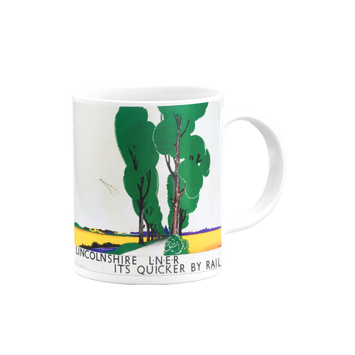 Lincolnshire, It's Quicker By Rail Mug