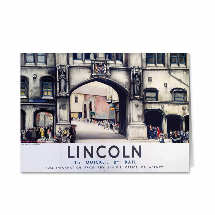 Lincoln It's Quicker By Rail Greeting Card