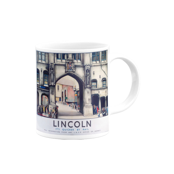 Lincoln It's Quicker By Rail Mug