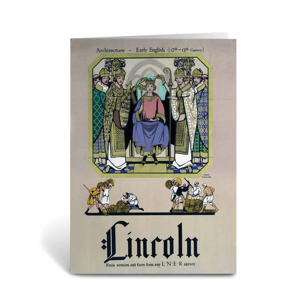 Lincoln - Architecture, Early English Greeting Card