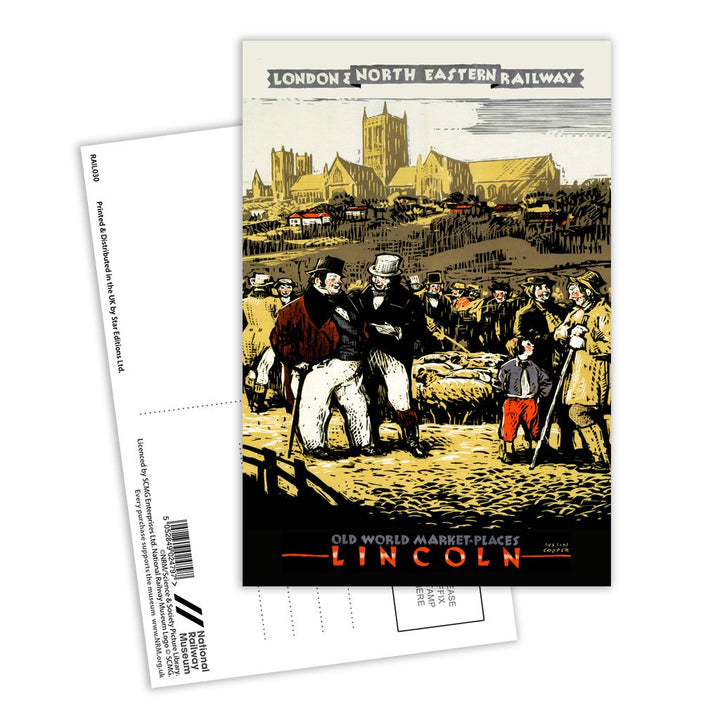 Lincoln Old Market Places LNER Postcard Pack of 8