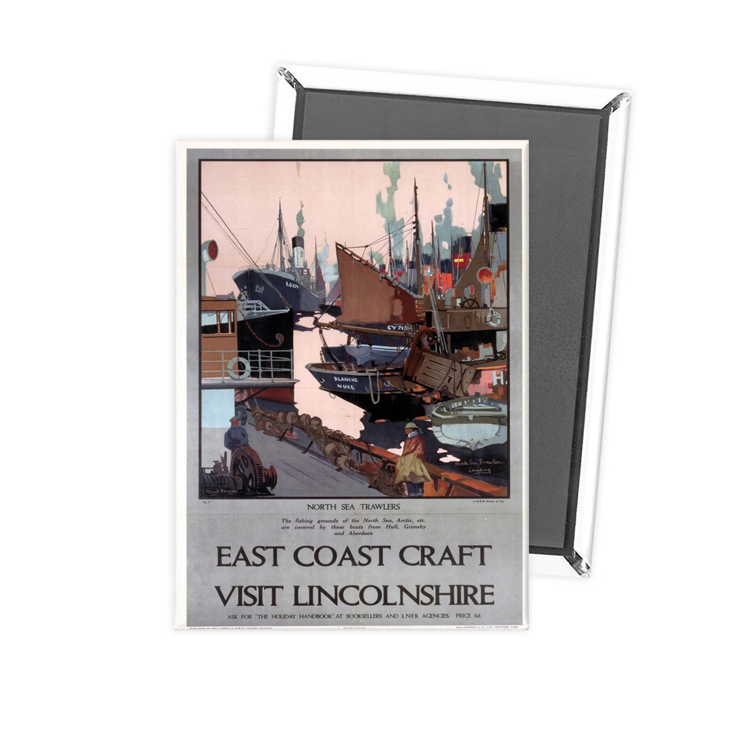 North Sea Trawlers Lincolnshire Fridge Magnet