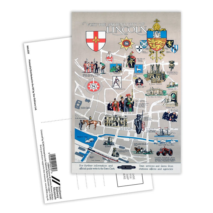 The Ancient City of Lincoln Postcard Pack of 8
