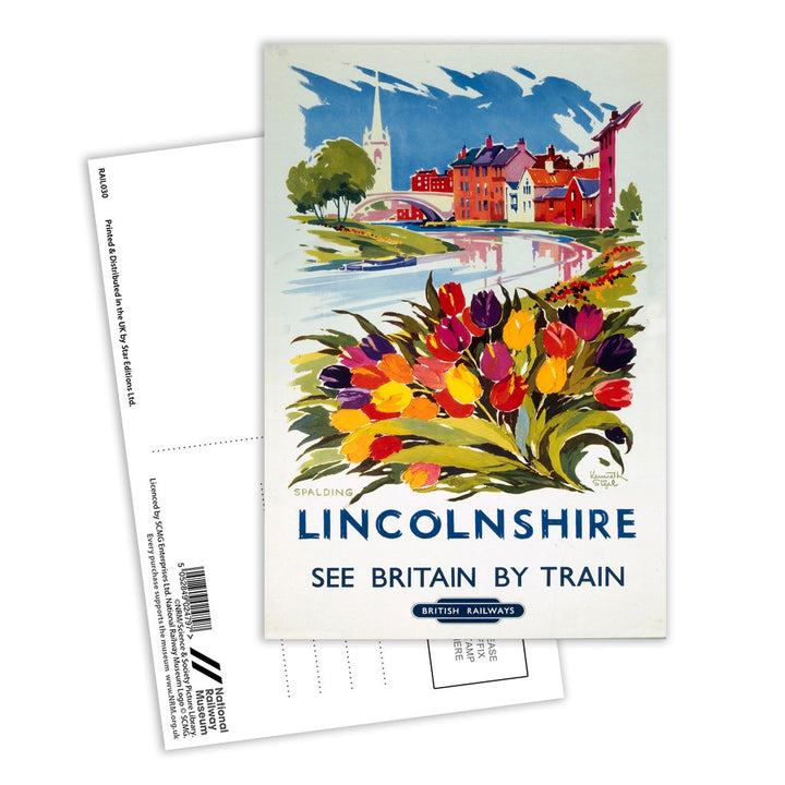 Lincolnshire, Spalding - British Railways Postcard Pack of 8