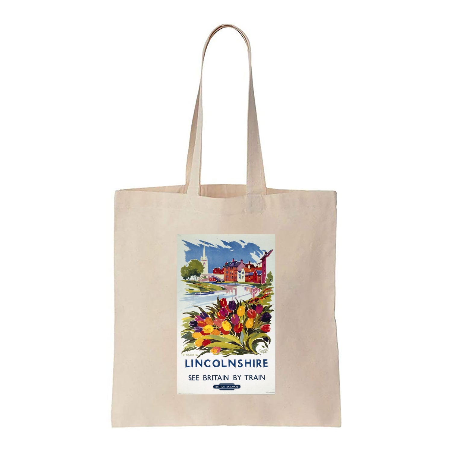 Lincolnshire, Spalding - British Railways - Canvas Tote Bag