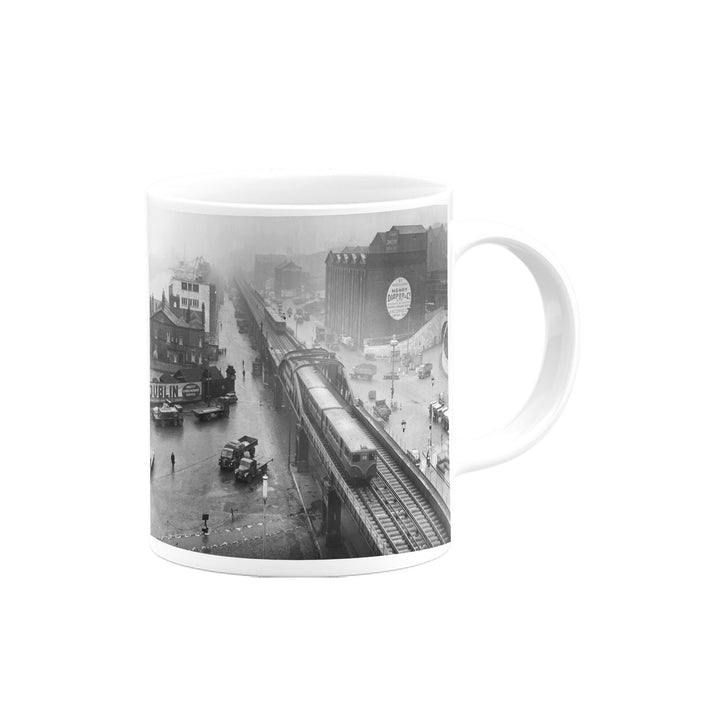 Black and White City Bridge Mug