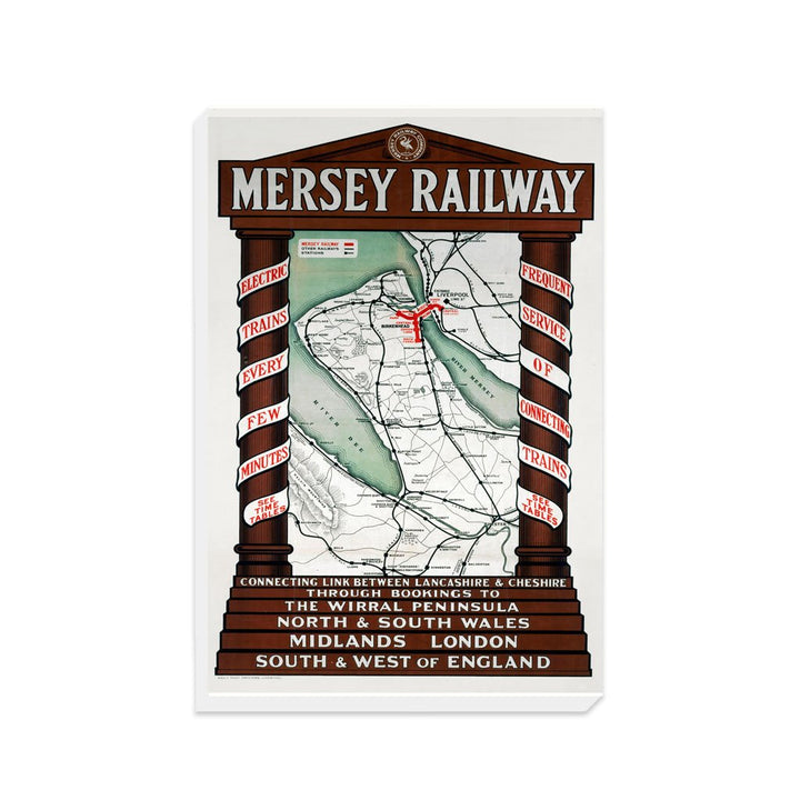Mersey Railway The Wirral Peninsula - Canvas
