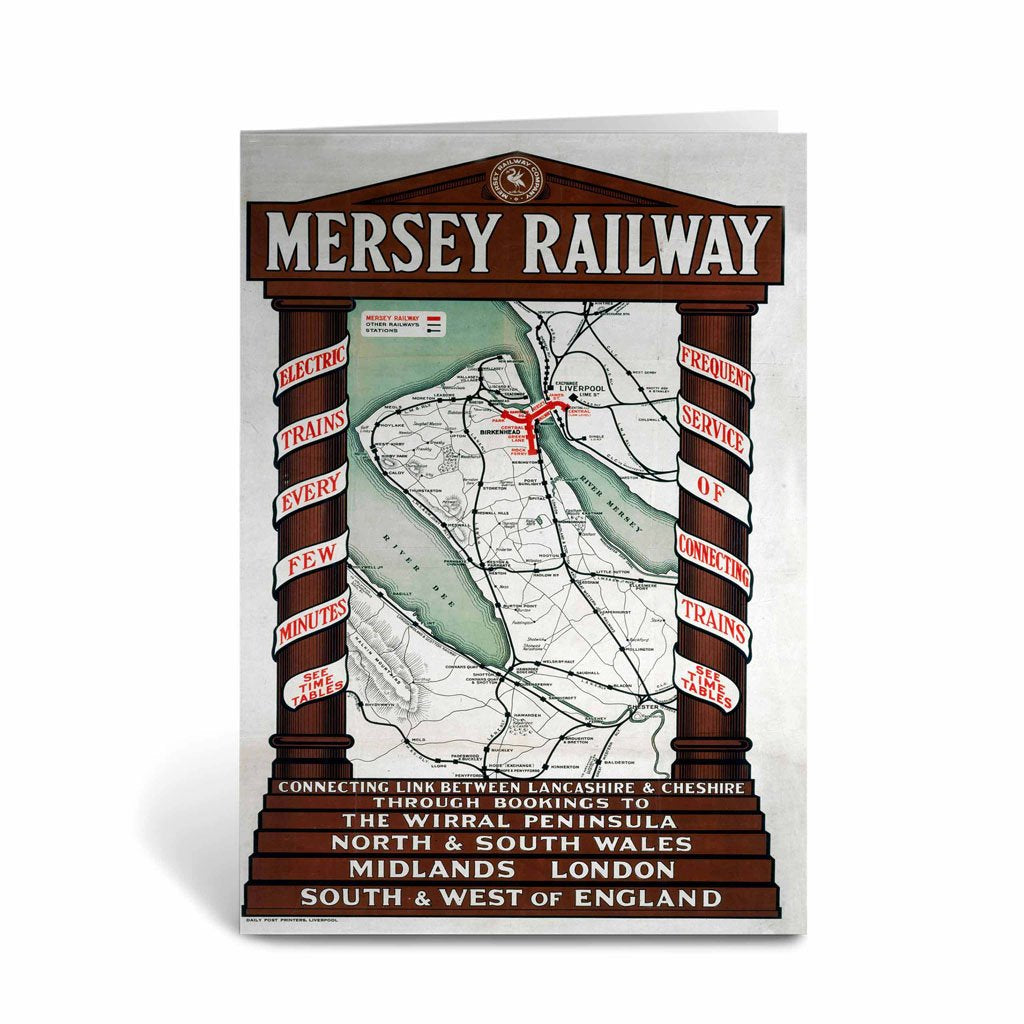 Mersey Railway The Wirral Peninsula Greeting Card