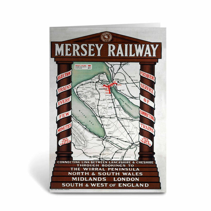 Mersey Railway The Wirral Peninsula Greeting Card