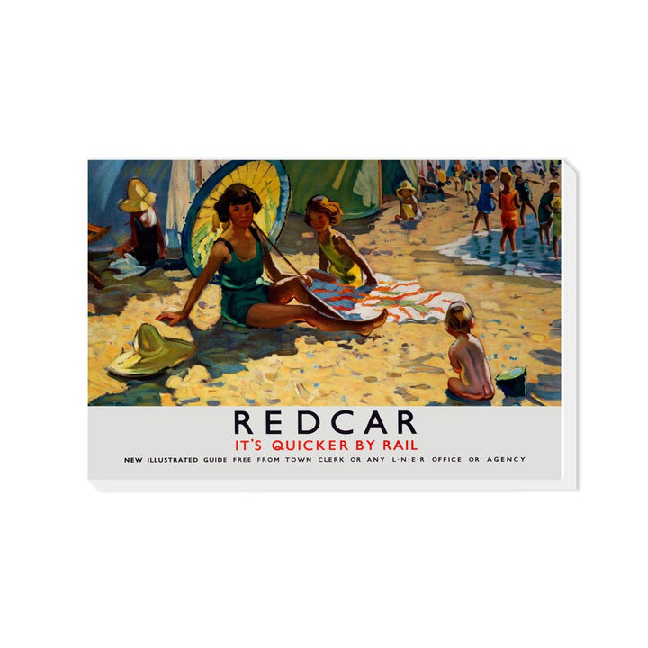 Redcar It's Quicker By Rail - Canvas