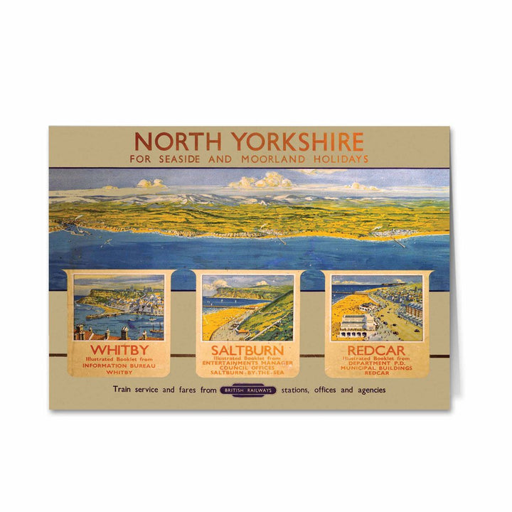 North Yorkshire Whitby, Saltburn and Redcar Greeting Card