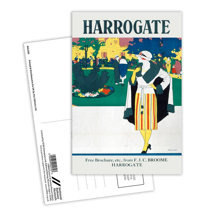 Harrogate Lady Postcard Pack of 8