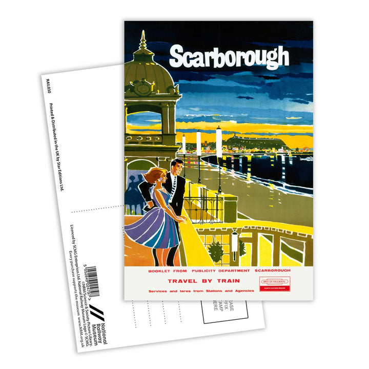 Scarborough at Night - British Railways Postcard Pack of 8